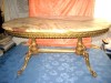 Splendida masuta in stil Empire din bronz cu blat de marmura