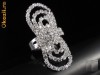 Superb!!! Inel placat cu aur alb de 18k cu cristale swarovski- bijuterii handmade mireasa