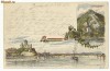 Esztergom (Ungaria) - Litografie (litho) circulata 1896