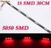 Banda smd 5050 led rosie, 30 cm, 15 leduri, rezistenta la apa, lumini masina