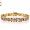 bratara argint cu aur cu 0.15 ct diamante naturale