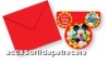 Set de 6 invitatii de petrecere copii MICKEY MOUSE