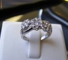 Inel designer aur 14K, 5.3g, montura FLORICELE cu 21 BRILIANTE de 2-2.5mm, supercalitate !