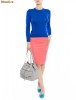 Pullover TinaR basic R neck Albastru