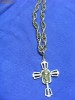 CRUCIFIX  ,ORIGINAL, VECHI ,Deosebit, pentru gat ,cu lant