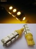 bec led T10 W5W alb leduri pozitie 13 smd 5050 galbena - pozitie, interior sau numar, led-uri, becuri led, lumini masina