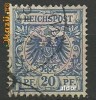 Deutsches Reich - 1889 M48b 20 pfennig(1), stampilat cu sarniera