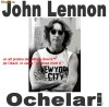 JOHN LENNON Ochelari De Soare Negri Rame pe Negru Lentile Negre Maro cu Oglinda Fashion Hippie Retro Vintage Look 80's w
