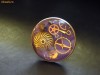 inel steampunk rotund (realizat din piese de ceas) bronz, negru, auriu