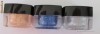 Set de 3 geluri uv colorate cu sclipici fin su sidef, Portocaliu, albastru, argintiu,  pentru constructie unghii false, 8 gr