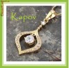 Pandativ Dama din Aur Filled 9K cu Zircon Real Kubic Shape Pandativ Dama din Aur Filled 9K cu Zircon Real Kubic Shape