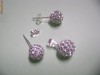 SET BIJUTERII ARGINT MODEL GLOB CRISTALE SWAROVSKI ALBE