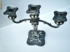 Sfesnic englezesc mare cu 3 brate - Art Nouveau - palcat cu argint Sfesnic englezesc mare cu 3 brate - Art Nouveau - palcat cu argint