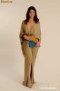 Rochie Nude lunga din jerseu- Laura Chirita- Colectia Rubik's Dresses