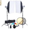 Kit Studio: 2 x Trepied + 2 x Blitz Studio + 2 x Softbox 50cm x 70cm + Kit Reflector Voleti + Blenda 2in1 Silver/Gold + Snoot Grila Fagure