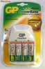 Incarcator GP PowerBank cu 4 acumulatori R6(AA) de 2700mah, GPPB11GS270-C4-BL1
