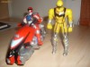 power rangers cu motocicleta rosu si galben
