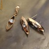 COLIER PLACAT CU AUR CU CERCEI IN SET,CRISTALE SWAROWSKI ELEMENTS,UK!