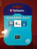 Verbatim Micro SD HC 4 GB class 4 - telefon mobil nokia, android, mp3 player, tableta etc.