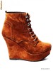 BOTINE ---PIELE NATURALA INTOARSA--PLATFORME