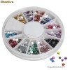 Carusel cu strasuri colorate Nr 7, decoratii, decoratiuni strasuri 2mm, 1800 buc ,nail art 3D, pentru unghii false sau naturale