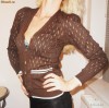CARDIGAN--BLUZA ATMOSPHERE UK--MARIME S--UMERI BUFANTI--CUL MARO