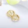 18K Yellow Gold Zircon Earrings - Cercei 18k placati cu aur galben si zirconiu