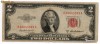 2 dolari dollars sua 1953 A serie rosie  Jefferson