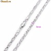 Lantisor aur alb filled 49 cm