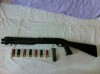 Shotgun Airsoft Double Eagle M56A cu laser si lanterna, 100 m/s