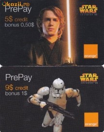 Cartele Orange PrePay Star Wars fara credit ptr. colectionari foto