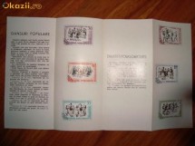 Pliant prezentare DANSURI POPULARE 1966 Romfilatelia foto