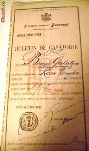 certificat de casatorie foto