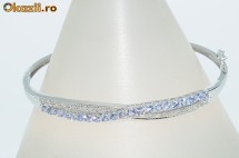 bratara aur alb 14K cu tanzanite&diamante naturale 1,40CT foto