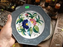 Farfurie ornamentala ceramica plus zinc foto
