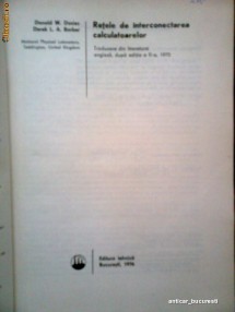 Retele de Interconectarea Calculatoarelor - DONALD W. DAVIES -DEREK L. A. BARBER (1976) foto