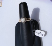 Inel aur 10k, 2.9g, montura forma inima ornat cu OPAL inimioara foto