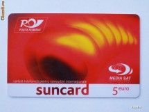 CARTELA SUNCARD 5 EURO PT. CONVORBIRI INTERNATIONALE ** foto