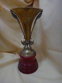 SUPERB OBIECT DECORATIV DIN BRONZ SI ALAMA ARGINTATA - SPANIA