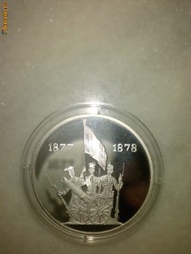 Moneda ARGINT - ROMANIA ANIVERSAREA INDEPENDENTEI - BNR 1998 foto