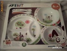 Set tacamuri/farfurie/bol/platou bebelusi 6luni+,5piese,PHILIPS AVENT,BPA FREE!NOU SIGILAT MADE IN UK!,CAL. I.,locul Nr.1peste tot in lume!ULTIMELE 3 foto