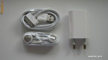 Accesorii Apple iPhone 3G 3GS 4 4S iPod iPad Incarcator + Cablu USB + Casti cu microfon