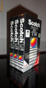 VIDEOCASETE SCOTCH 3M - SET 3 BUC foto