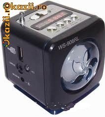 BOXA CU MP3 SI RADIO FM SLOT USB SI CARD SD AFISAJ LCD ACUMULATOR