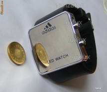 Ceas Adidas led watch, ecran oglinda, curea silicon negru, dama/barbatesc, mirror.Nou