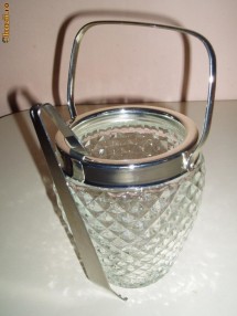 VAS pentru GHEATA cu cleste inox ~ cristal turnat foto
