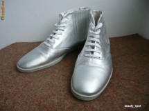 Pantofi Botine SWEAR LONDON argintii din piele naturala  marime 42 foto