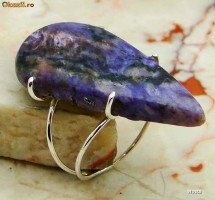 INEL SUPERB CU CHAROITE(6,5)-ARGINT 925 foto