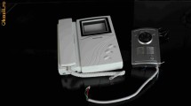 SET VIDEO INTERFON DE POARTA ALB-NEGRU CU FIR