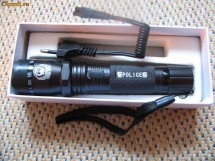 LANTERNA POLICE CU ELECTROSOC DIN DURALUMINIU CU ACUMULATOR INCORPORAT SI INCARACATOR DE PRIZA 220V